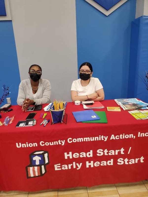 The Union County Head Start Enrollment booth.