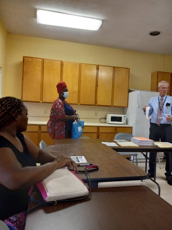 The South Piedmont Community College brings Money Matters Class to Willow Oaks Community.