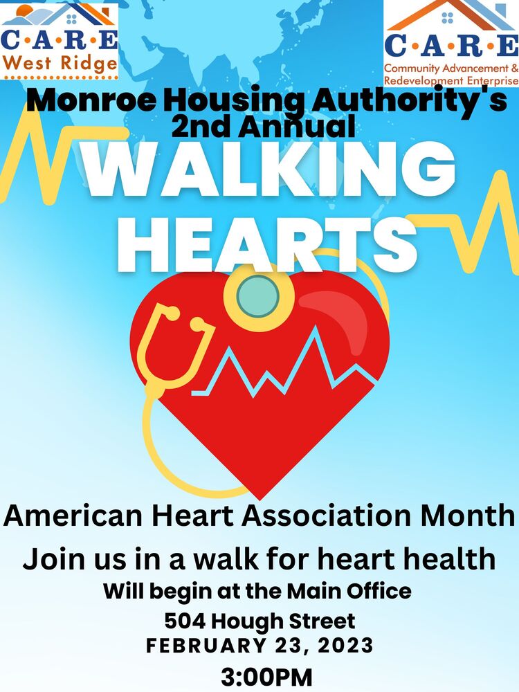 2nd Annual Walking Hearts Walk Flyer. All information from this flyer is listed above.