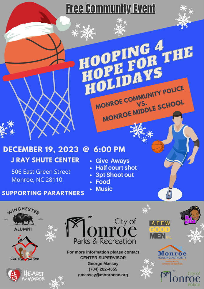 Hooping for Hope Flyer. All information on this flyer is listed above.