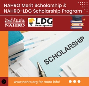 NAHRO Merit Scholarship and the NAHRO-LDG Scholarship program Logo.