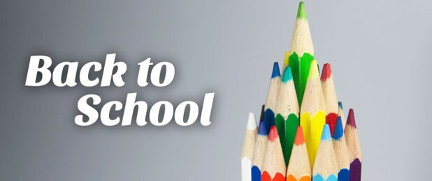 back to school. a bunch of colored pencils.