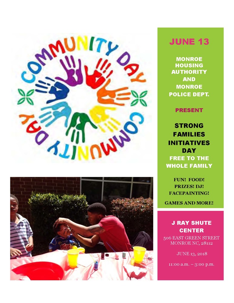 Strong Families Initiative Community Day flyer