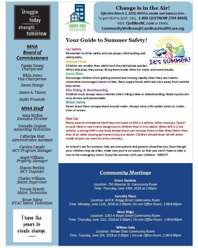 MHA Tribune June 2018 Monroe Housing Authority
