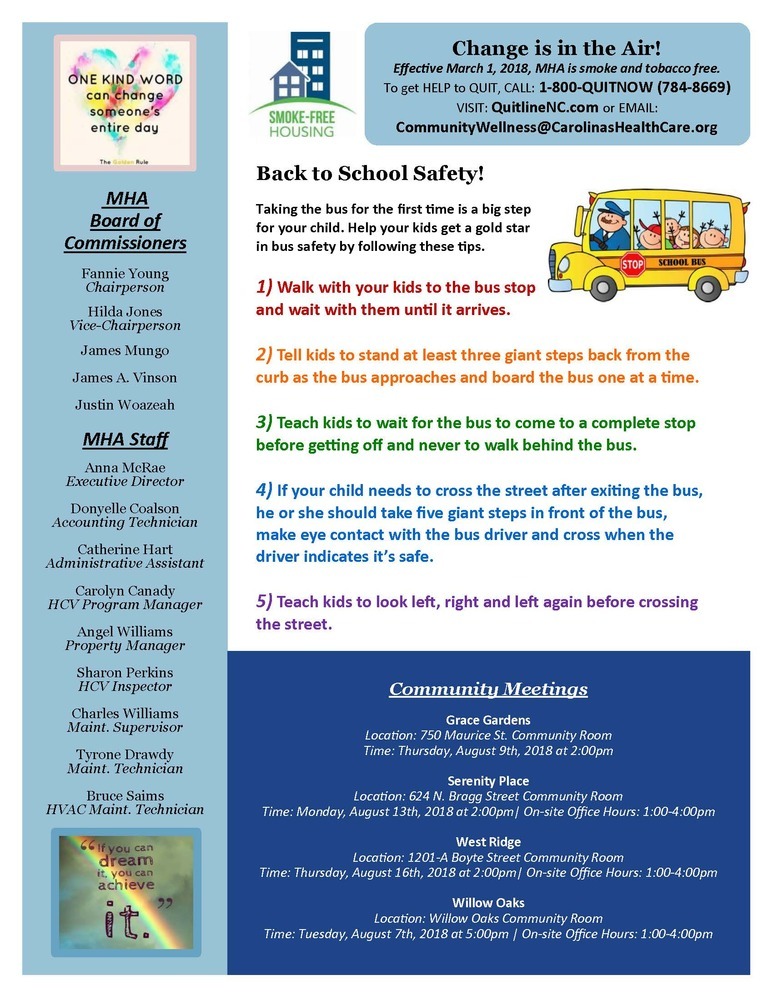 MHA Tribune August 2018 Monroe Housing Authority