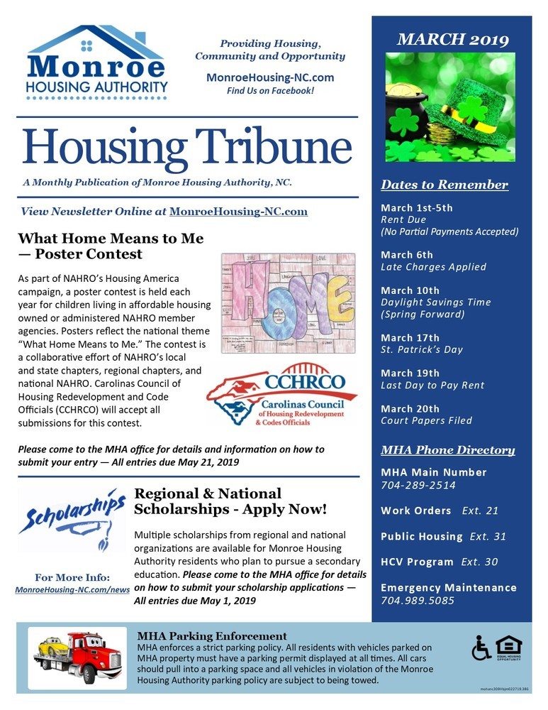 MHA Tribune March 2019 Page 1