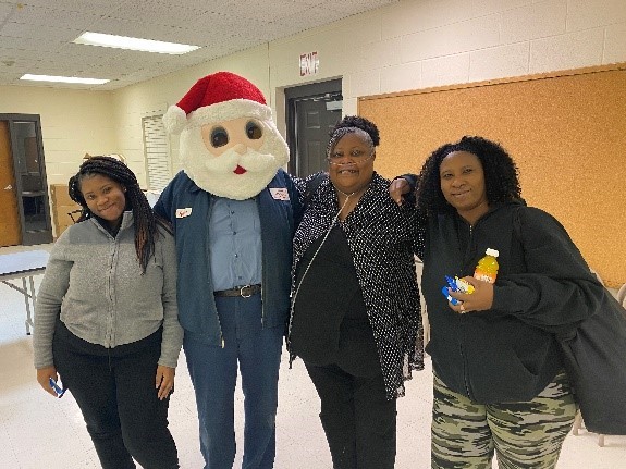 Santa with residents