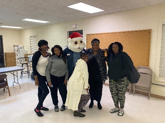 Santa with 5 residents
