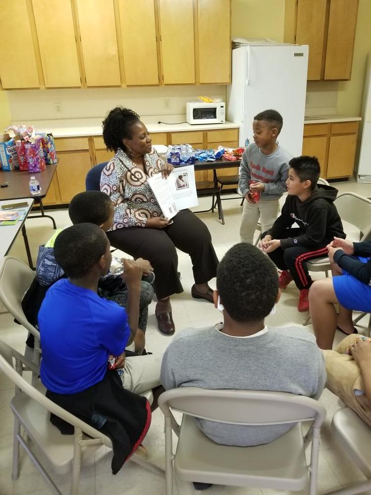 Our Willow Oaks children enjoy story time with the Executive Director.