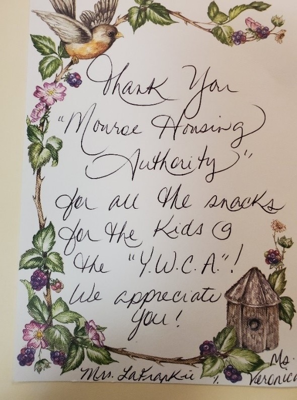 Thank you note