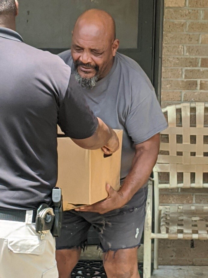 Resident receiving care box