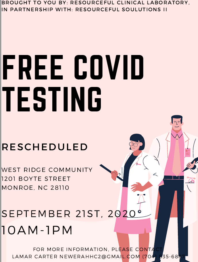 Free COVID-19 Testing for West Ridge Residents