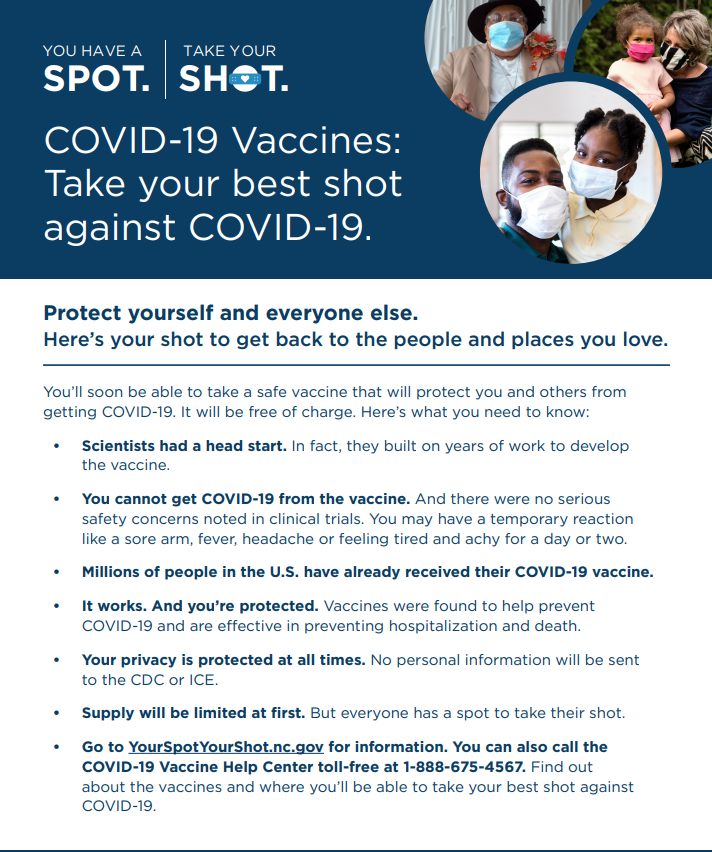 COVID Vaccine info (all details listed below)