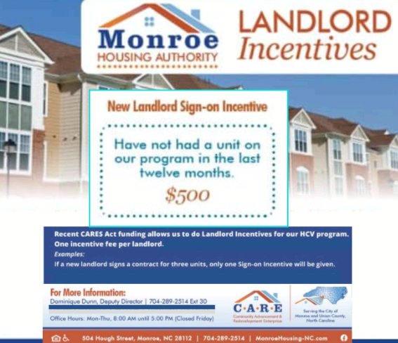 landlord incentives for new landlords
