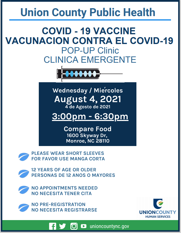 Covid vaccine union county
