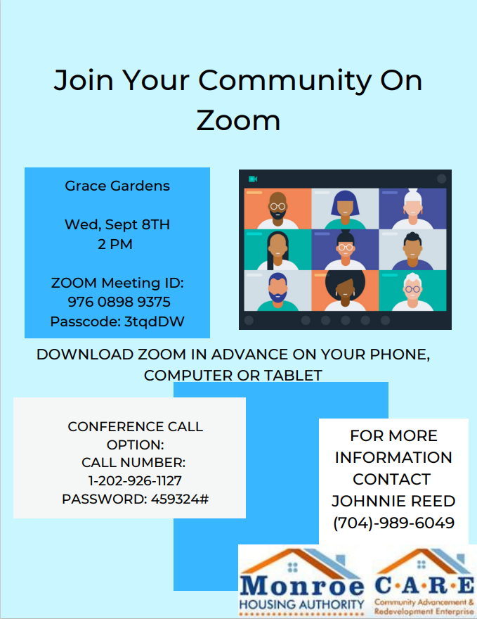 Grace Garden Community Zoom Meeting 