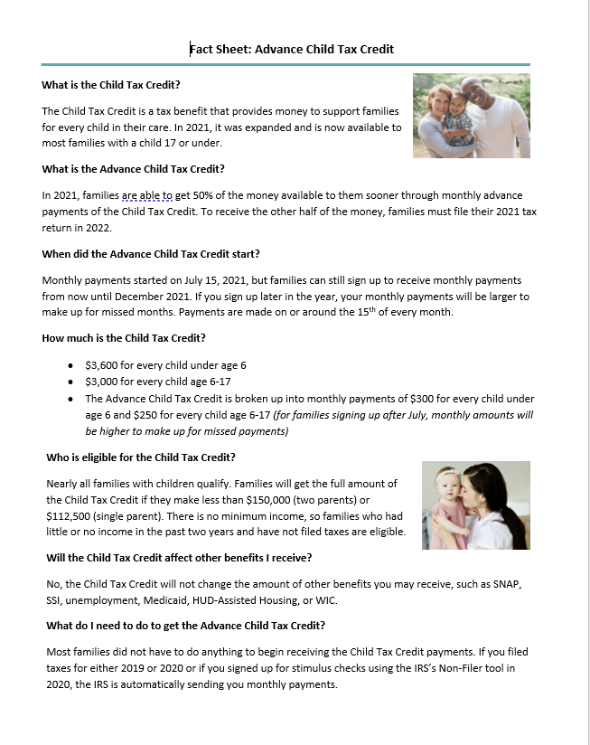 Child Tax Credit Fact Sheet