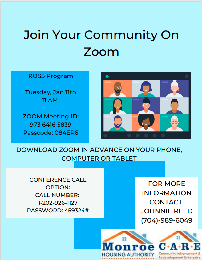 January 11th ROSS Zoom Meeting