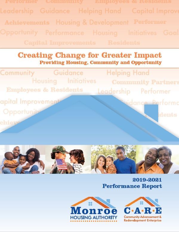 Creating Change for Greater Impact. 2019-2021 Performance Report Cover.