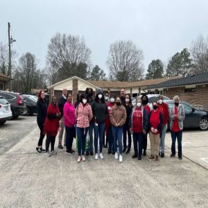 Residents participating in the Walking Hearts Event.